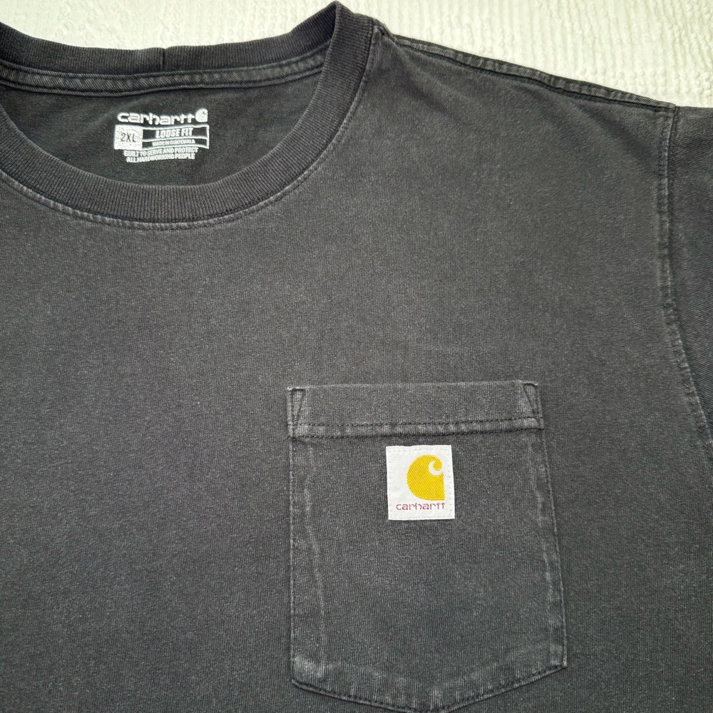 Carhartt K87 Loose Fit Pocket T-Shirt Black Workwear Men’s 2XL